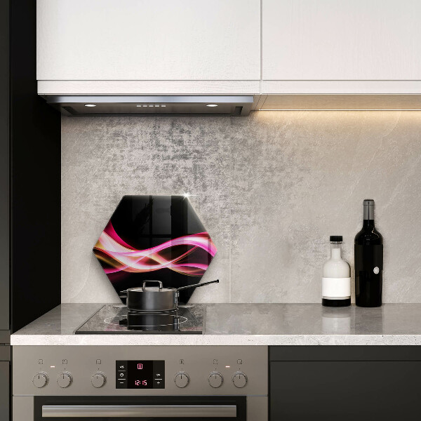 Deska szklana do kuchni Abstrakcja neonowy dym