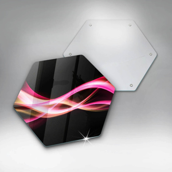 Deska szklana do kuchni Abstrakcja neonowy dym