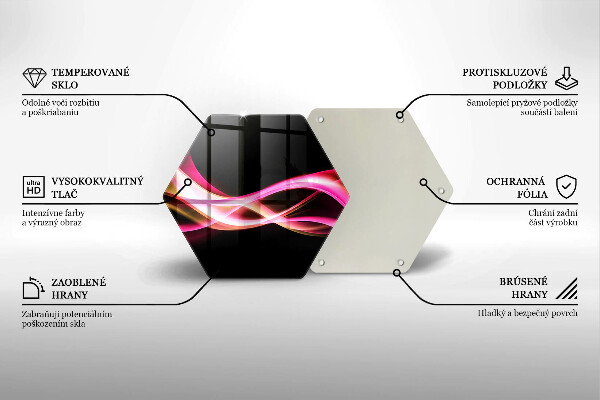 Deska szklana do kuchni Abstrakcja neonowy dym