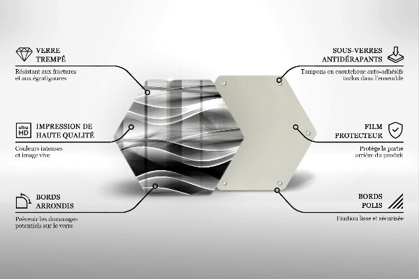 Deska szklana do kuchni Abstrakcja linie dymu