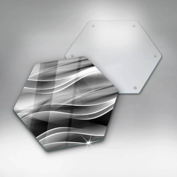 Deska szklana do kuchni Abstrakcja linie dymu