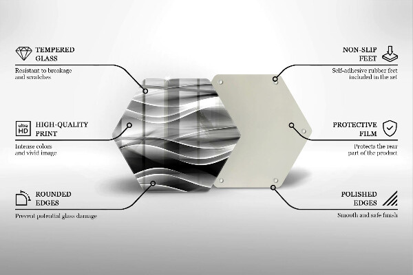 Deska szklana do kuchni Abstrakcja linie dymu