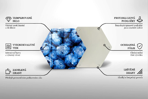 Deska szklana do kuchni Soczyste borówki