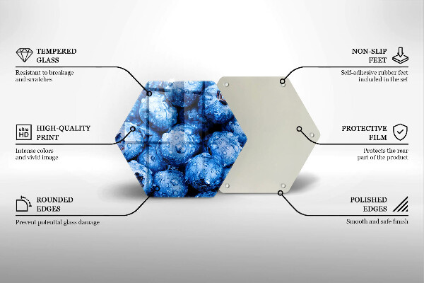 Deska szklana do kuchni Soczyste borówki