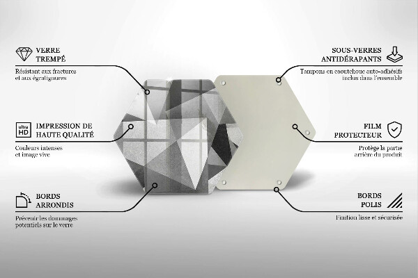 Deska szklana do kuchni Betonowa ostra abstrakcja