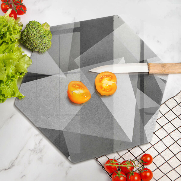 Deska szklana do kuchni Betonowa ostra abstrakcja