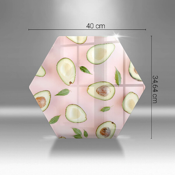 Deska szklana do kuchni Wzór awokado