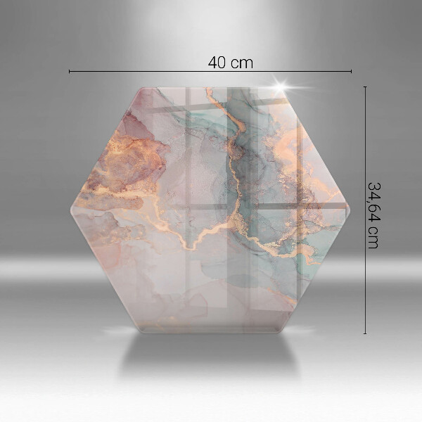 Deska szklana do kuchni Marmur ze złotem