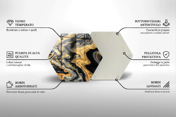 Deska szklana do kuchni Abstrakcyjna struktura