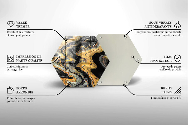 Deska szklana do kuchni Abstrakcyjna struktura