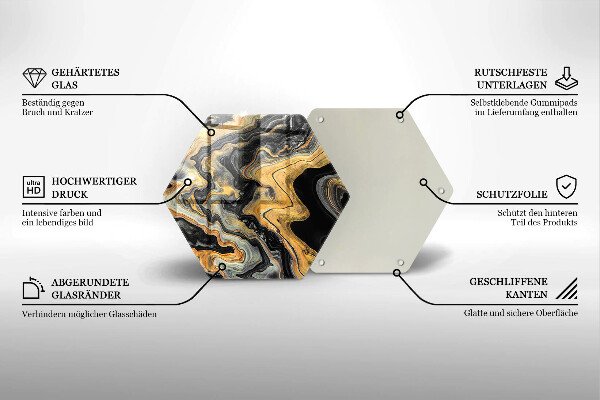 Deska szklana do kuchni Abstrakcyjna struktura