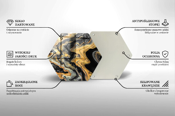 Deska szklana do kuchni Abstrakcyjna struktura