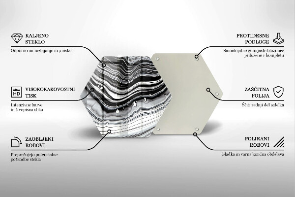 Deska szklana do kuchni Abstrakcja tusz