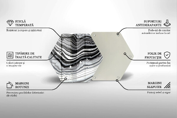 Deska szklana do kuchni Abstrakcja tusz