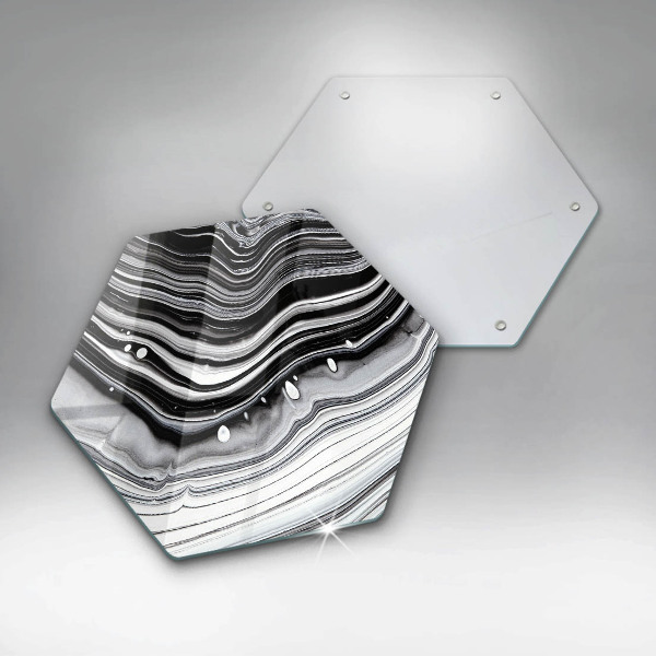 Deska szklana do kuchni Abstrakcja tusz