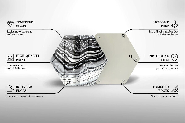 Deska szklana do kuchni Abstrakcja tusz
