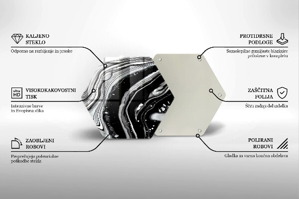 Deska szklana do kuchni Abstrakcja tusz