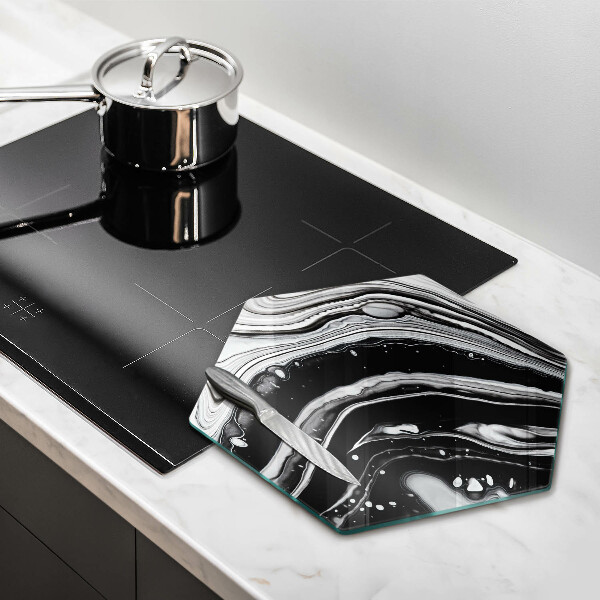 Deska szklana do kuchni Abstrakcja tusz