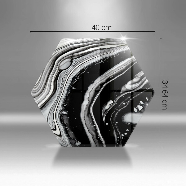Deska szklana do kuchni Abstrakcja tusz