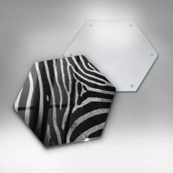 Deska szklana do kuchni Paski zebra