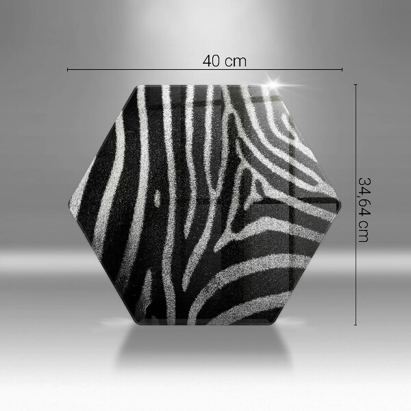 Deska szklana do kuchni Paski zebra