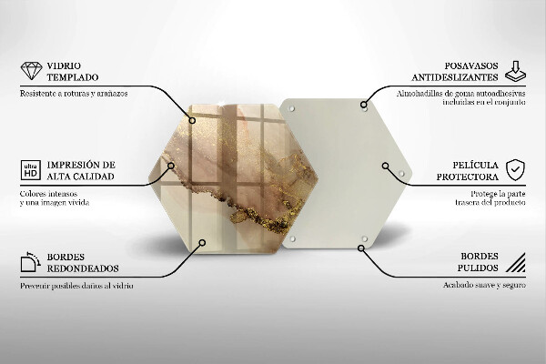 Deska szklana do kuchni Abstrakcja złoto