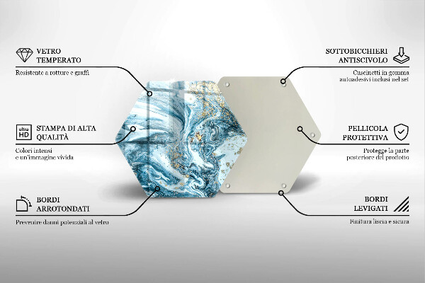 Deska szklana do kuchni Struktura ze złotem