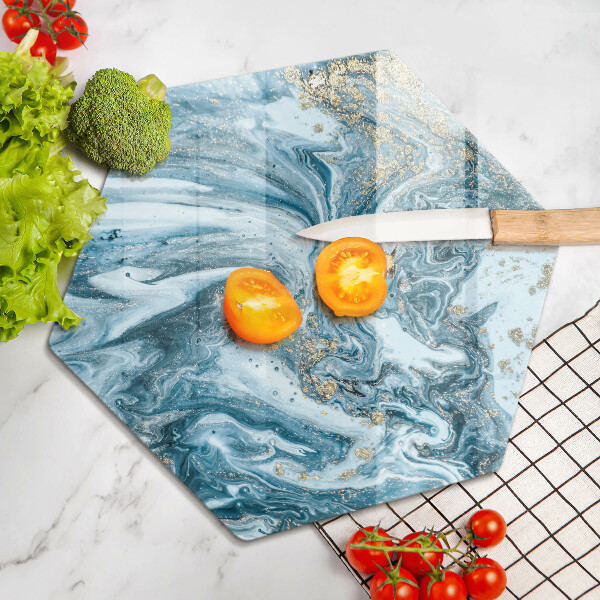 Deska szklana do kuchni Struktura ze złotem