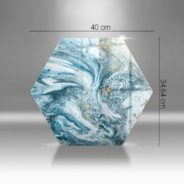 Deska szklana do kuchni Struktura ze złotem