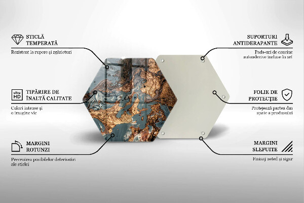 Deska kuchenna Złota struktura skały