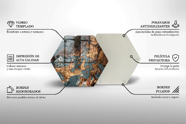Deska kuchenna Złota struktura skały