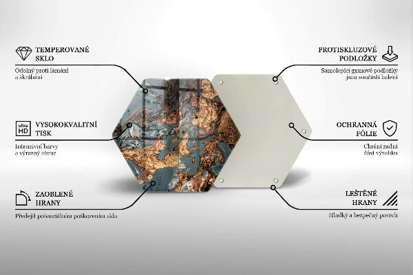 Deska kuchenna Złota struktura skały