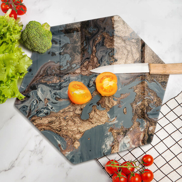 Deska kuchenna Złota struktura skały