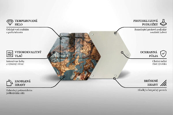 Deska kuchenna Złota struktura skały