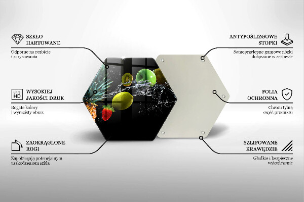Deska kuchenna Owoce w wodzie