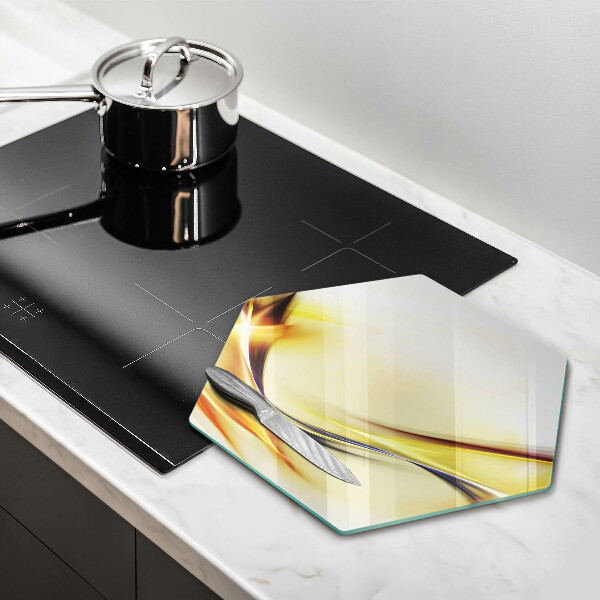 Deska szklana do kuchni Abstrakcja linie światła