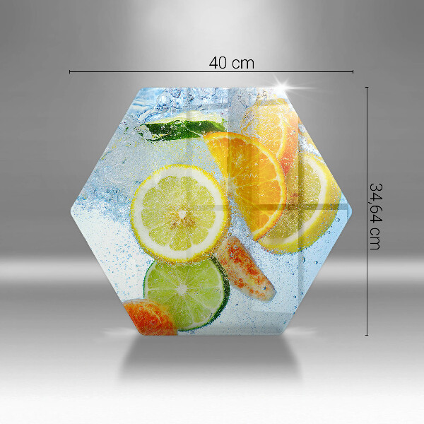 Deska szklana do kuchni Soczyste cytrusy woda