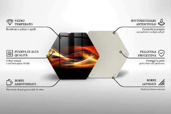 Deska szklana do kuchni Abstrakcja dym i światło