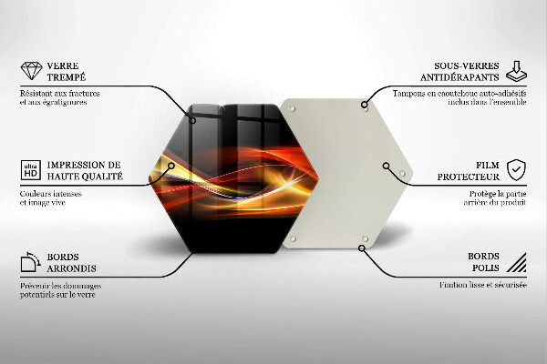 Deska szklana do kuchni Abstrakcja dym i światło