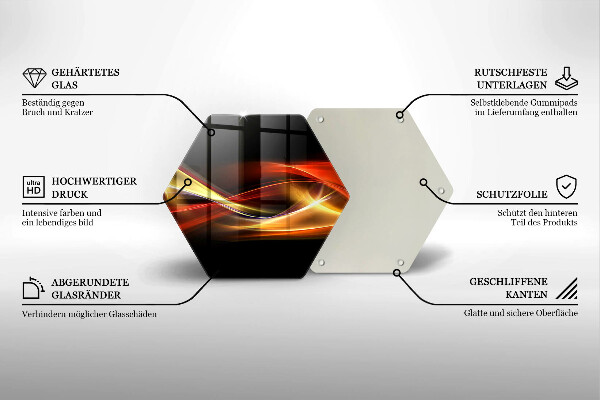 Deska szklana do kuchni Abstrakcja dym i światło