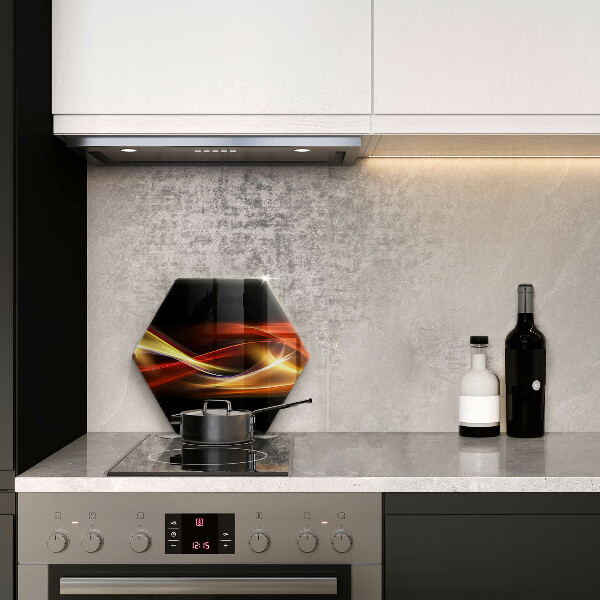 Deska szklana do kuchni Abstrakcja dym i światło