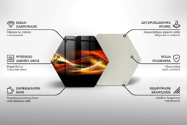 Deska szklana do kuchni Abstrakcja dym i światło