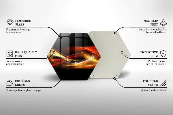 Deska szklana do kuchni Abstrakcja dym i światło