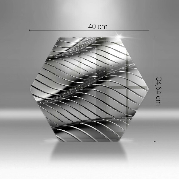 Deska szklana do kuchni Metalowa struktura 3D