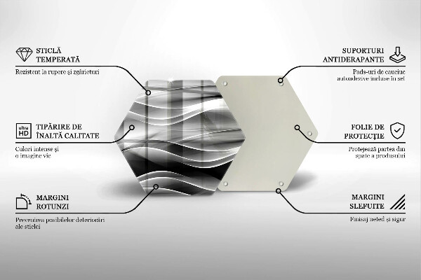 Deska szklana do kuchni Abstrakcja łagodne linie