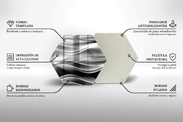 Deska szklana do kuchni Abstrakcja łagodne linie