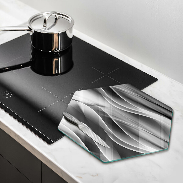 Deska szklana do kuchni Abstrakcja łagodne linie