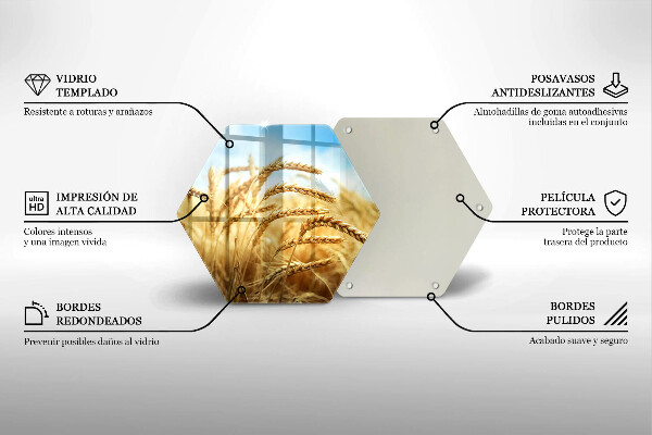 Deska szklana do kuchni Kłosy zbóż na polu