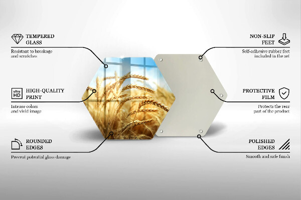Deska szklana do kuchni Kłosy zbóż na polu