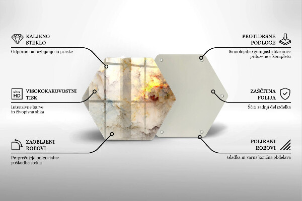 Deska kuchenna Tekstura marmur ze złotem